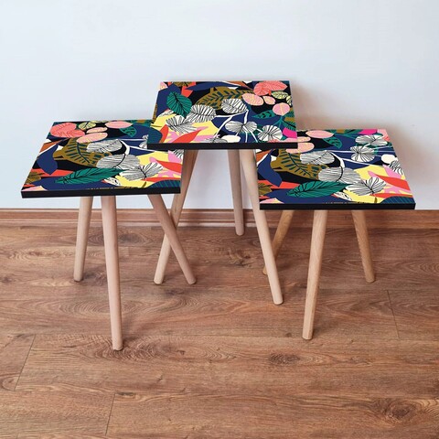 Set masute 3 piese, Hanah Home, 3Shp209, Multicolor