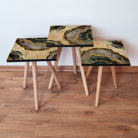 Set masute 3 piese, Hanah Home, 3Shp219, Multicolor