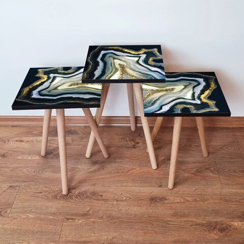 Set masute 3 piese, Hanah Home, 3Shp286, Multicolor