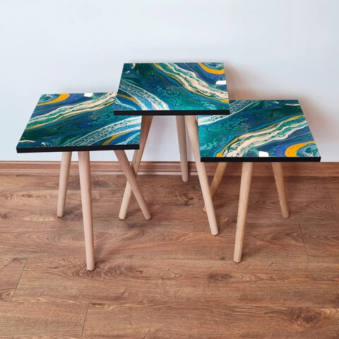 Set masute 3 piese, Hanah Home, 3Shp287, Multicolor