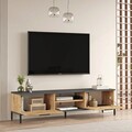 Comoda TV, Hanah Home, Rl1-Aa, 160x39.1x35 cm, Pin Atlantic / Antracit