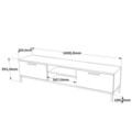 Comoda TV, Hanah Home, Rl1-Aa, 160x39.1x35 cm, Pin Atlantic / Antracit