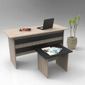 Set mobilier de birou, Locelso, Vo8-Ob, PAL, Stejar / Negru