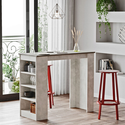 Masa de bar, Locelso, St1-Gt, 120x101 cm, PAL, Gri