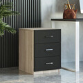 Set mobilier de birou, Locelso, Vo9-Ob, PAL, Stejar / Negru