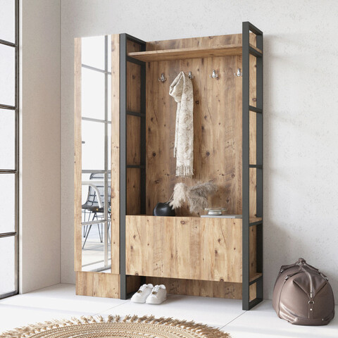 Cuier de perete, Locelso, Ml16-A, 90x180x34 cm, PAL, Maro