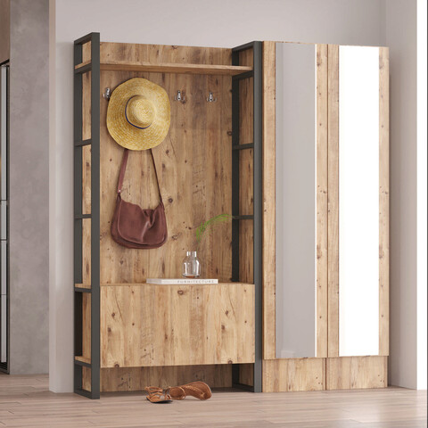 Cuier de perete, Locelso, Ml17-A, 90x180x34 cm, PAL, Maro