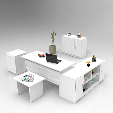 Set mobilier de birou, Locelso, Vo16-W, PAL, Alb