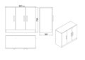 Set mobilier de birou, Locelso, Vo16-Ob, PAL, Stejar / Negru