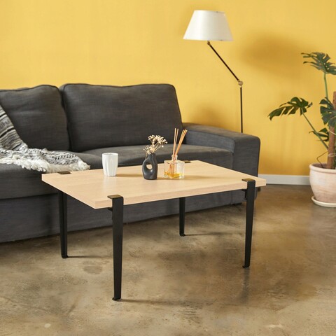 Masuta de cafea, Logg, Neda, 90x45x60 cm, PAL, Lemn/Negru