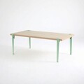 Masuta de cafea, Logg, Fonissa, 120x45x60 cm, PAL, Lemn / Verde menta