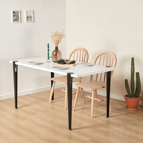 Masa, Logg, Eurotas, 120x75x60 cm, PAL, Alb/Negru