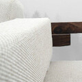 Canapea 2 locuri, Massive Design, Luna, 220x50x80 cm, Maro/Alb