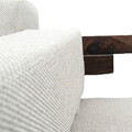 Canapea 2 locuri, Massive Design, Luna, 220x50x80 cm, Maro/Alb