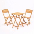 Set mobilier de gradina 3 piese, Meya Dekor, My001, Lemn de fag, Maro