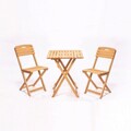Set mobilier de gradina 3 piese, Meya Dekor, My003, Lemn de fag, Maro