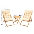Set mobilier de gradina 3 piese, Hanah Home, My005, Maro / Crem