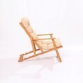 Set mobilier de gradina 3 piese, Meya Dekor, My007, Lemn de fag, Maro / Crem