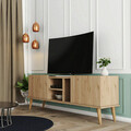 Comoda TV, Arcadia, Carmen, 150x52x34 cm, PAL, Stejar