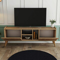 Comoda TV, Arcadia, Carmen, 150x52x34 cm, PAL, Stejar