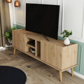 Comoda TV, Arcadia, Carmen, 150x52x34 cm, PAL, Stejar