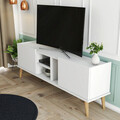 Comoda TV, Mezza, Carmen, 150x52x34 cm, Alb