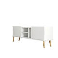 Comoda TV, Mezza, Carmen, 150x52x34 cm, Alb