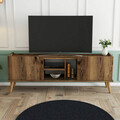 Comoda TV, Mezza, Carmen, 150x52x34 cm, Maro inchis
