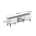 Comoda TV, Arcadia, Elegante 1310, 180x52x34 cm, PAL, Maro