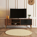 Comoda TV, Arcadia, Exxen, 150x52x34 cm, PAL, Nuc / Antracit
