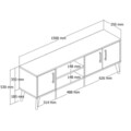 Comoda TV, Arcadia, Exxen, 150x52x34 cm, PAL, Nuc / Antracit