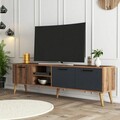 Comoda TV, Arcadia, Exxen, 180x53x35 cm, PAL, Nuc / Antracit