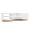 Comoda TV, Minima, Camillo, 160x45x35 cm, Stejar / Alb