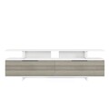 Comoda TV, Minima, Dream, 150x47x35 cm, Gri / Alb / Nuc