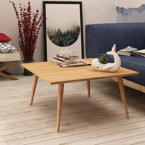 Masuta de cafea, Mod Design, Leyman, 80x42x80 cm, PAL, Stejar
