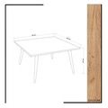 Masuta de cafea, Mod Design, Leyman, 80x42x80 cm, PAL, Stejar