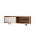 Comoda TV, Mod Design, Maku, 120x47x35 cm, PAL, Stejar / Alb
