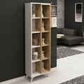 Corp biblioteca, Mod Design, Enzamu, 50x162x25 cm, PAL, Alb