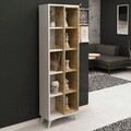 Corp biblioteca, Mod Design, Enzamu, 50x162x25 cm, Alb