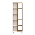 Corp biblioteca, Mod Design, Enzamu, 50x162x25 cm, PAL, Alb