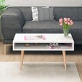 Masuta de cafea, Mod Design, Via, 80x53 cm, PAL, Alb