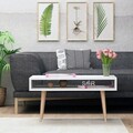 Masuta de cafea, Mod Design, Via, 80x53 cm, PAL, Alb