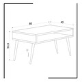 Masuta de cafea, Mod Design, Via, 80x53 cm, PAL, Alb