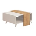 Masuta de cafea, Mod Design, Dowel, 80x40x80 cm, PAL, Stejar / Alb