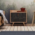 Noptiera, Mod Design, Juuna, 50x55x40 cm, PAL, Stejar / Gri închis
