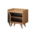 Noptiera, Mod Design, Juuna, 50x55x40 cm, PAL, Stejar / Gri închis