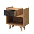 Noptiera, Mod Design, Polla, 50x52x40 cm, PAL, Stejar / Gri închis