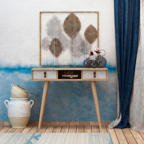 Bufet, Mod Design, Lawen, 100x87 cm, PAL, Stejar / Alb