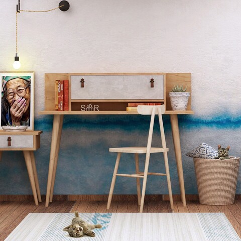 Birou, Mod Design, Soojin, 120x107x60 cm, PAL, Stejar / Alb