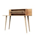 Birou, Mod Design, Soojin, 120x107x60 cm, PAL, Stejar / Alb